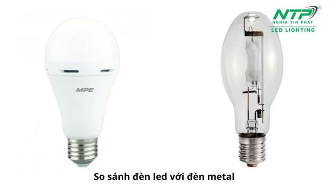 So sánh hiệu suất và tiết kiệm năng lượng giữa đèn led và đèn metal